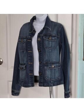Mori Women's Blue and Navy Jacket